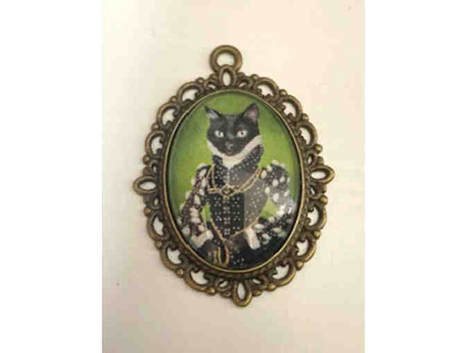 Antique Style Cat Pendant by Carole Lew