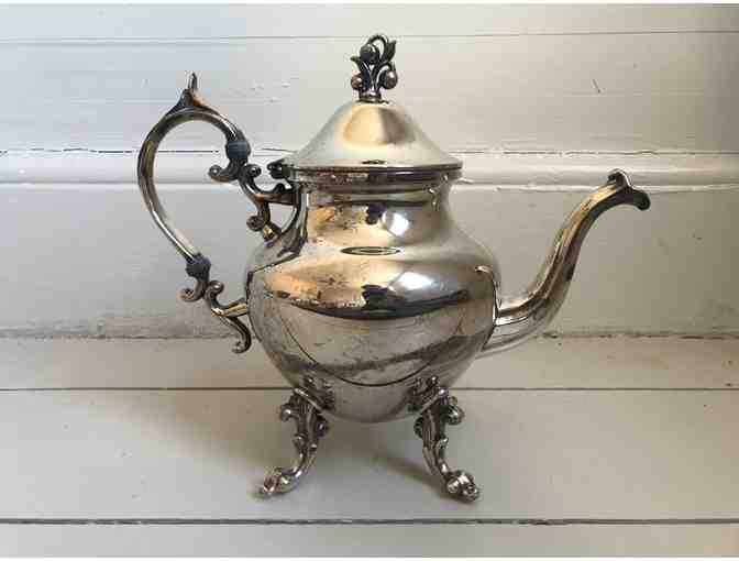 Vintage Silver Coffee Tea Cream Sugar Tray Serving Set