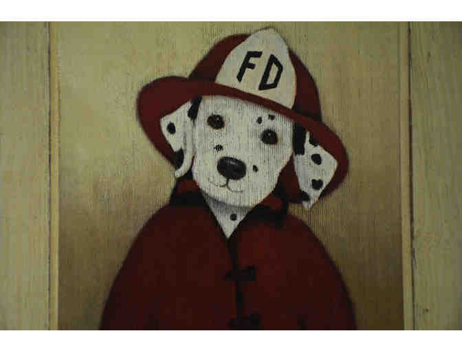 Fire Fighter -- A Set of 5 Printed Cards by Carol Lew