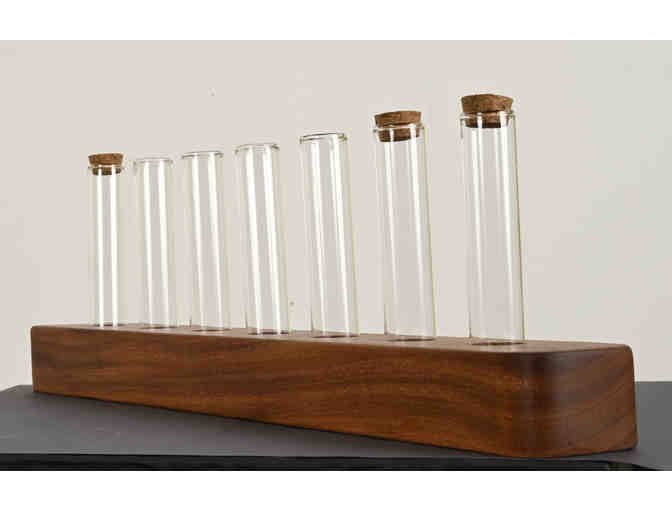 Wooden Flower Holder with Test Tubes (Andrew Schwartz)