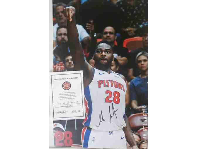 17.5'x11' Detroit Pistons Isaiah Stewart Autographed Lithograph