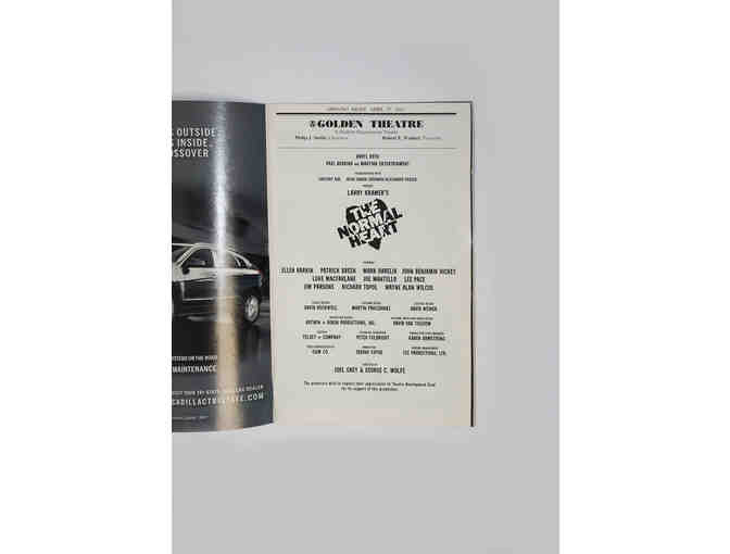 Jim Parsons, Ellen Barkin & full cast The Normal Heart opening night Playbill