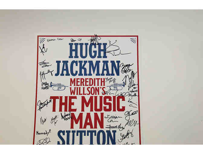 Hugh Jackman, Sutton Foster & cast-signed The Music Man Broadway poster