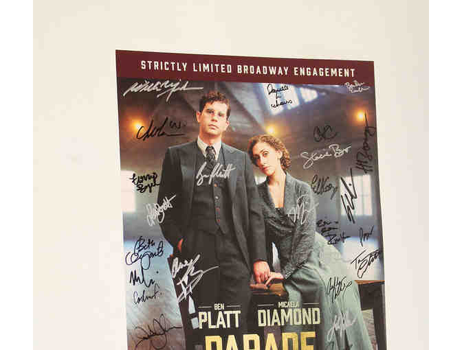 Ben Platt, Micaela Diamond & cast-signed Parade poster