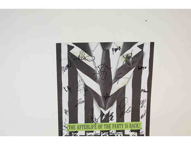 Alex Brightman Kerry Butler, Leslie Rodriguez Kritzer & cast-signed Beetlejuice poster