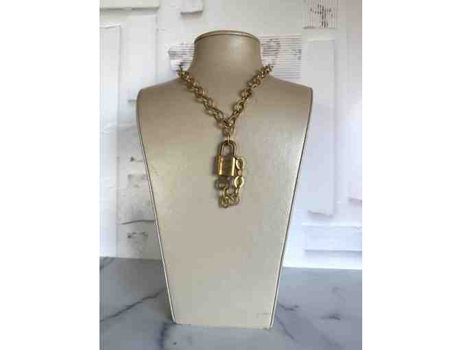 Vintage Louis Vuitton Lock Necklace