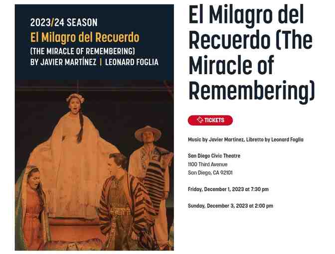 SD Opera 2023/2024 Gift Certificate