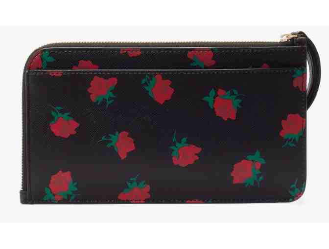 Kate Spade Lucy Ditsy Rose Toss Printed Medium L-Zip Wristlet (Donated by Al Berman)