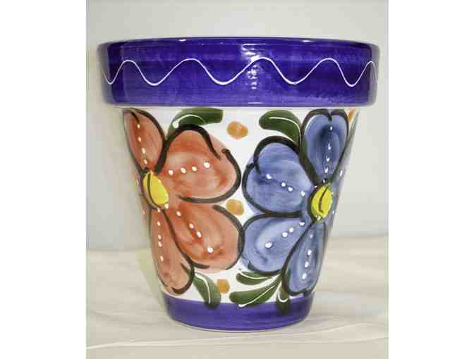 Hand Painted flowerpot from Spain