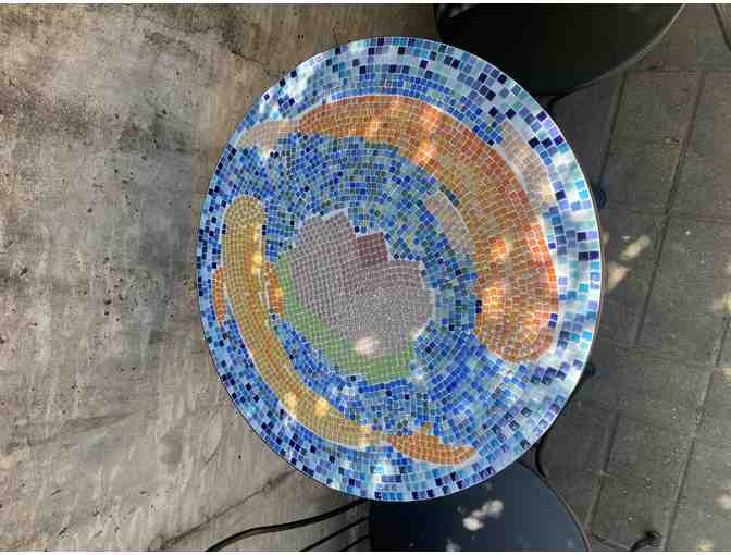 Hand-Tiled Mosaic Bistro Table & Chairs Set