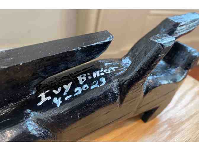 Ivy Billiot - Cougar Wood Carving