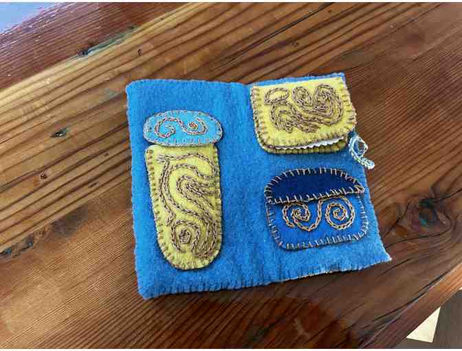 Cross stitch and embroidered sewing case