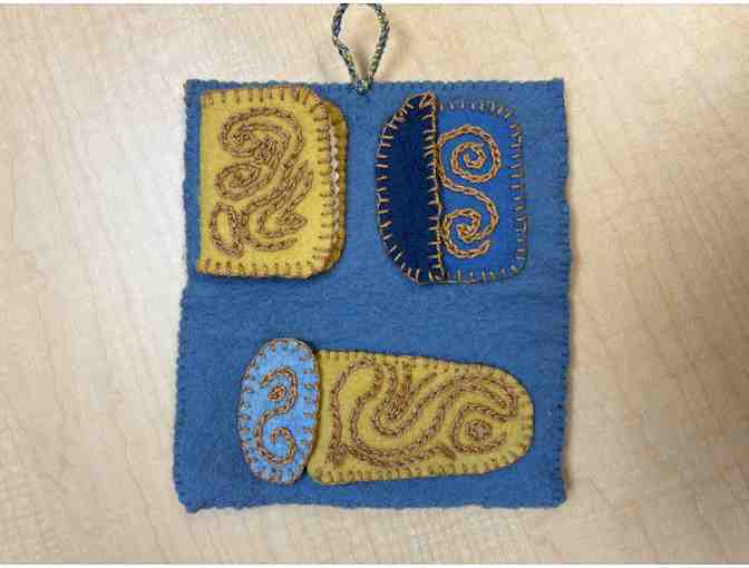 Cross stitch and embroidered sewing case