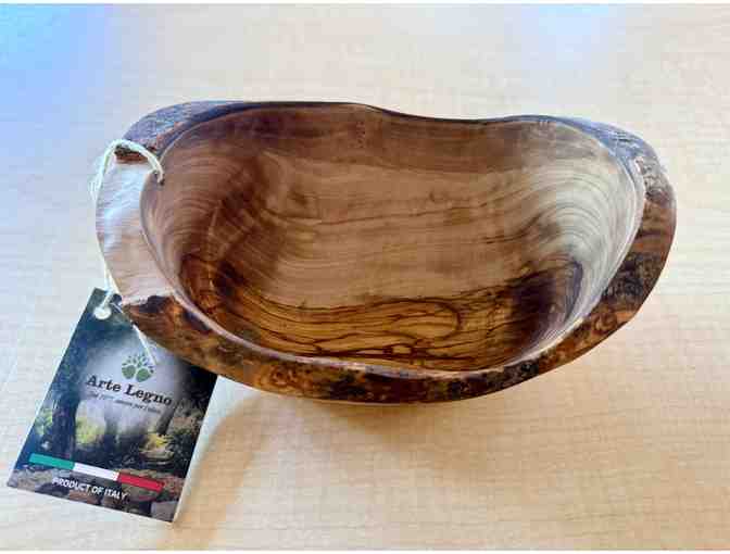 Hand Crocheted Vegetables and Fruit in an Olive Tree Wooden Bowl