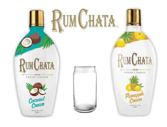 RumChata set- four bottles in two flavors and soda can glasses set - Photo 1