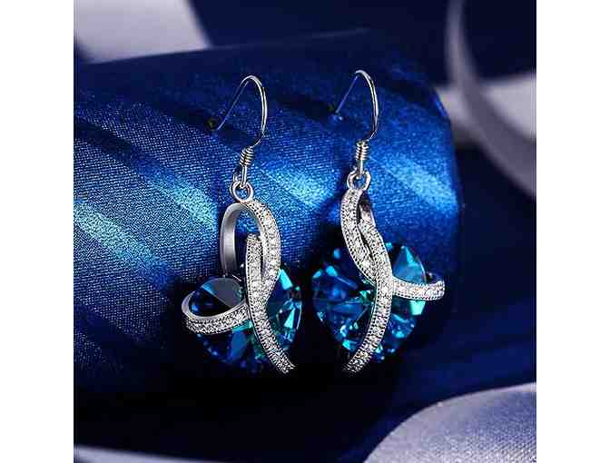 EleQueen 925 Sterling Silver Courageous Heart Earrings