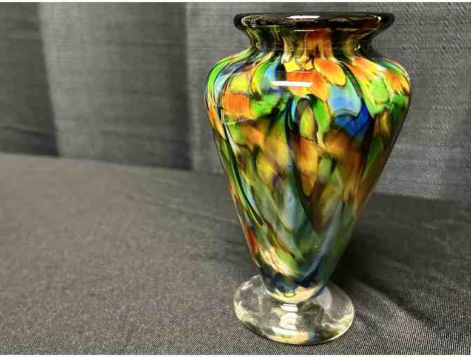 Rainbow Handblown Glass Vase from the Glass Forge
