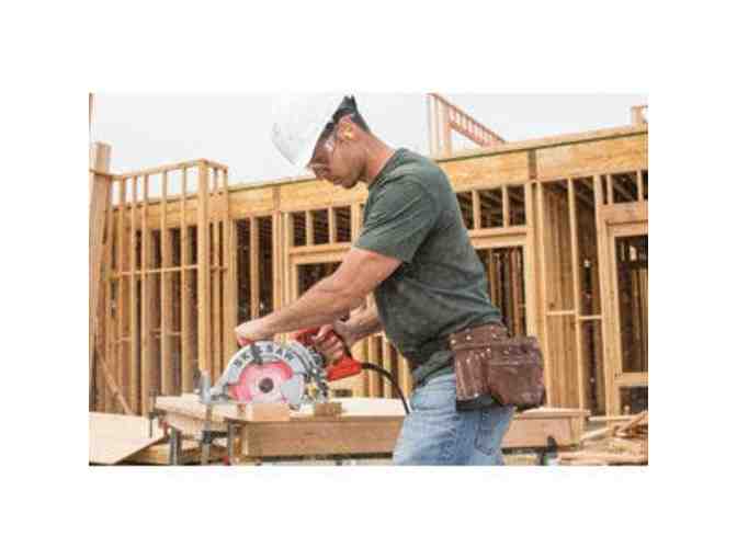 Skilsaw Worm Drive Saw and Shirt from Hughes Lumber