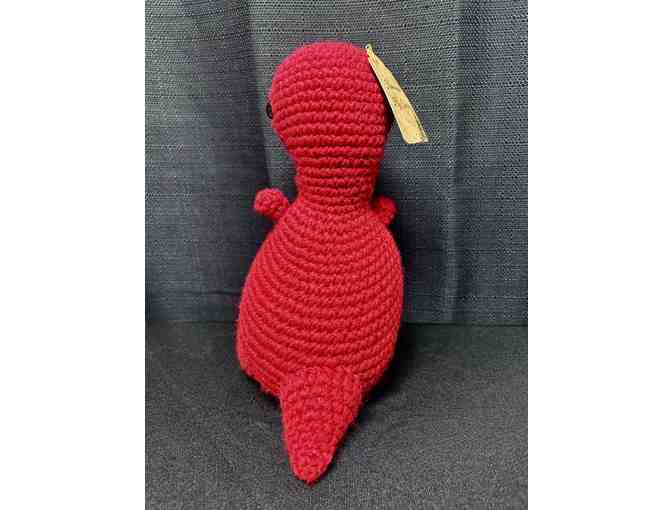 Handmade Crocheted Red Dinosaur from Talese's Crochet