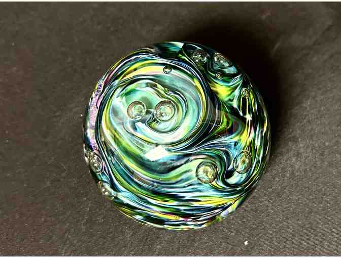 Enchanting Under the Sea Glass Orb Paperweight from the Glass Forge