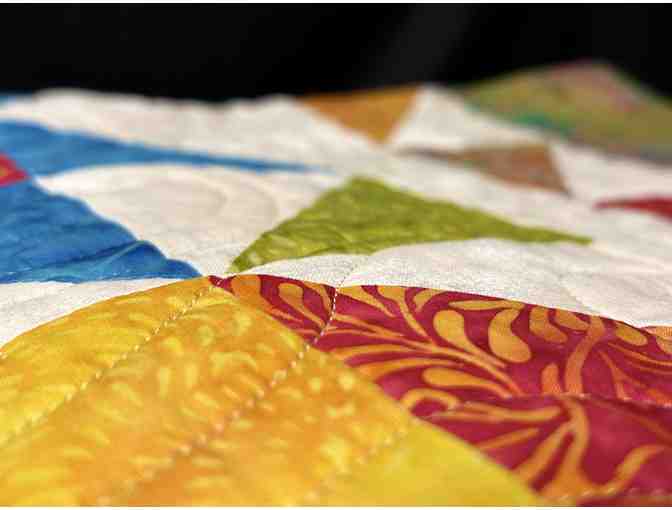 Large Hand-Made Multicolor Quilt