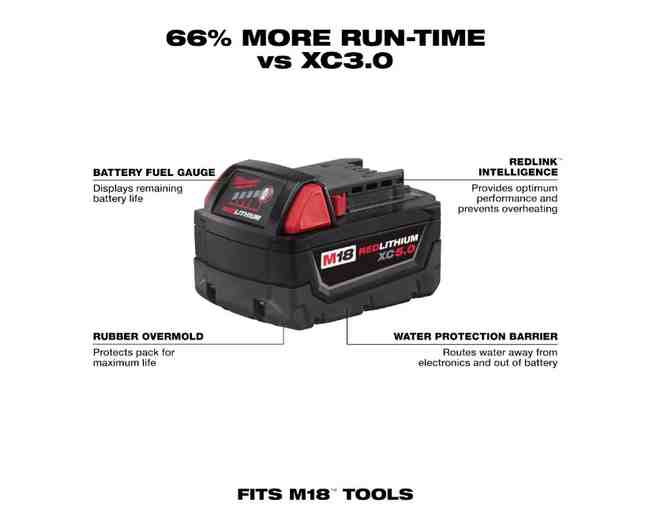 Milwaukee M18 Red Lithium XC5.0 Battery from Home Depot