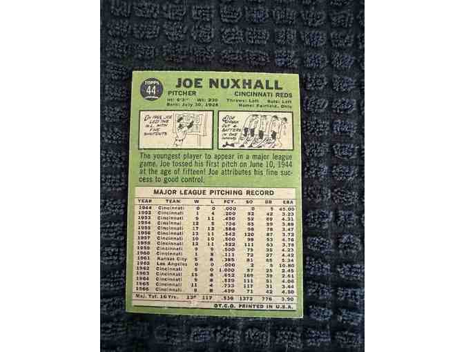 Opening Bid Reduced! Joe Nuxhall signed 1967 baseball card