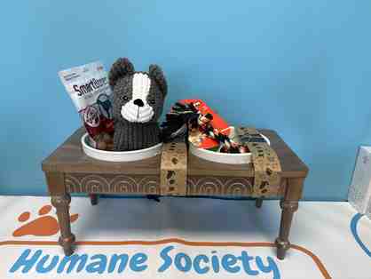 Lifted dog bowl feeder snacks and toys for your dog!