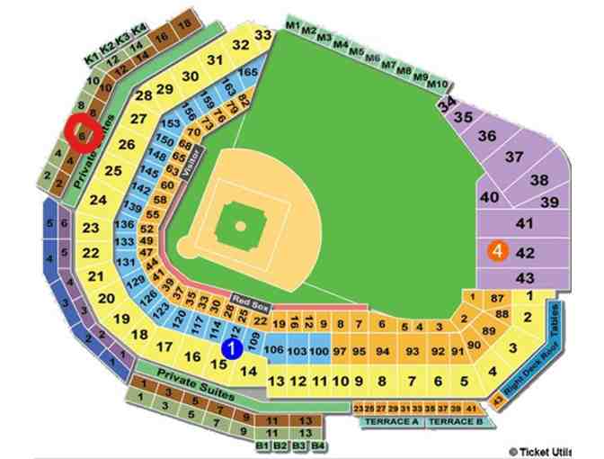 May 8 Boston Red Sox vs Rangers - 4 Tickets - Aura Pavilion 2