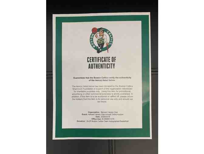 2024-25 Boston Celtics Authentic Team Autographed Commemorative Basketball