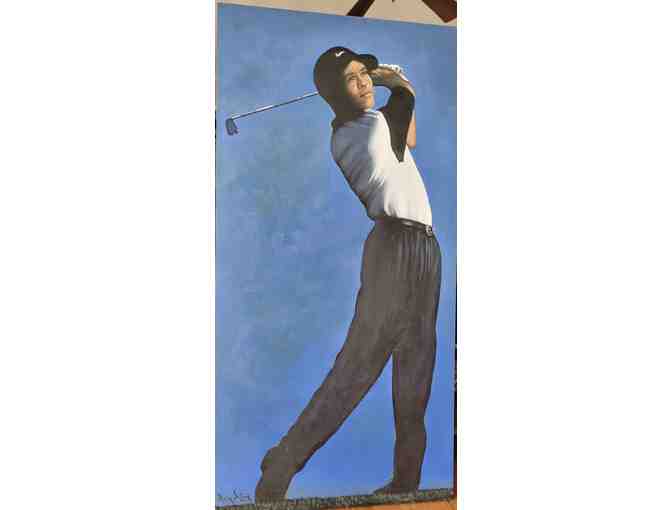 Young Tiger Woods Painting