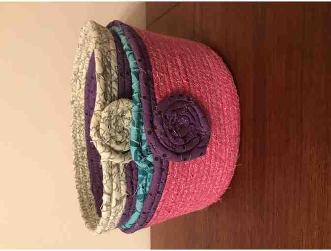 Fabric Wrapped Rope Basket