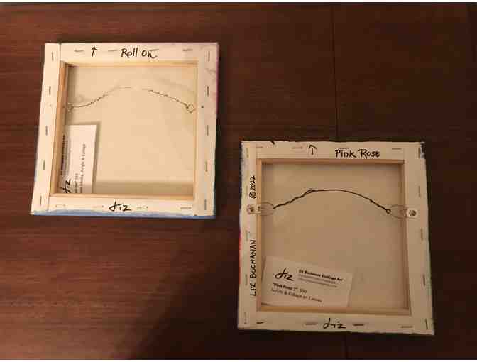 'Two Squares' Acrylic Paintings by Liz Buchanan (Vermont Artist)