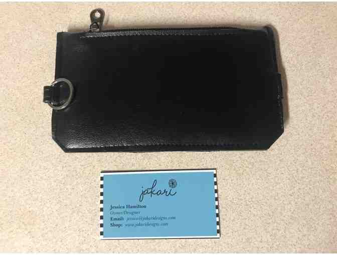 Black Leather Wallet from Jakari Designs