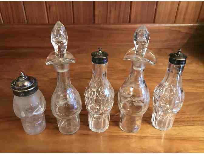 Silverplate Aesthetic Movement Cruet Condiment Holder Lazy Susan