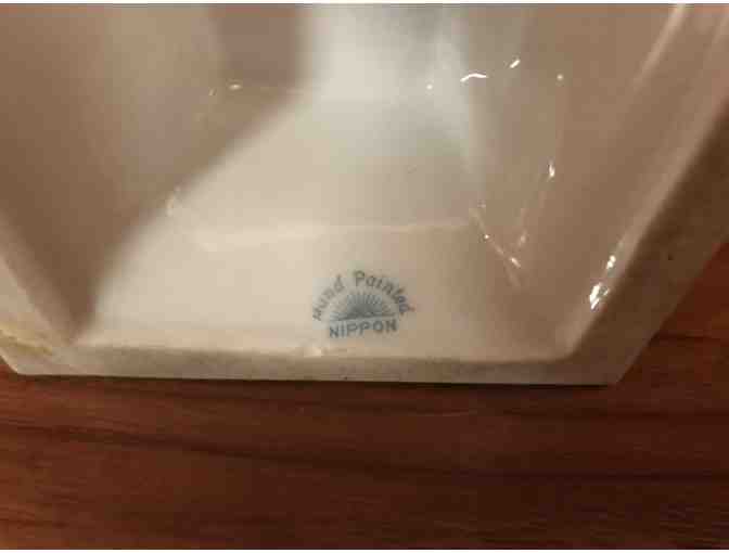 Ceramic Candlesticks with Small Flower Pattern