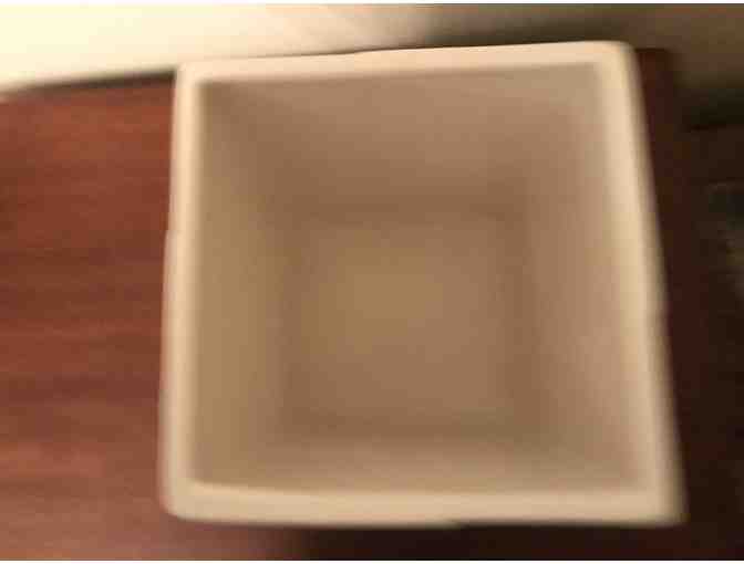 Quarry Ceramic Waste Receptacle and Tissue Box Cover