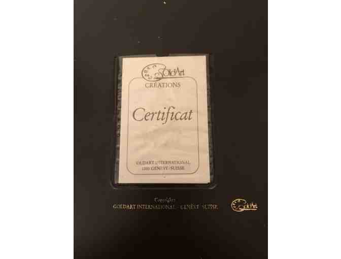 2 Wooden Goldart Frames with Certificates