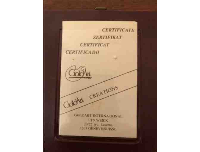 2 Wooden Goldart Frames with Certificates