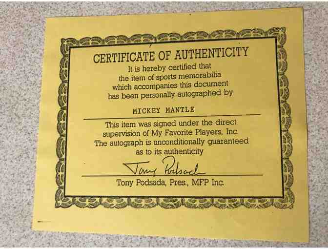 Mickey Mantle (Signed) Sports Plaque