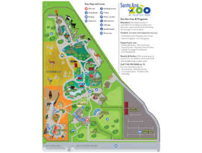 Zoo Guest Pass for 4 people to the Santa Ana Zoo