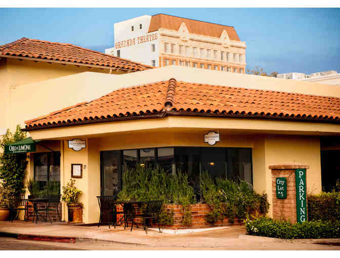 Gift certificate for $75 for lunch or dinner at Olio e Limone Ristorante in Santa Barbara