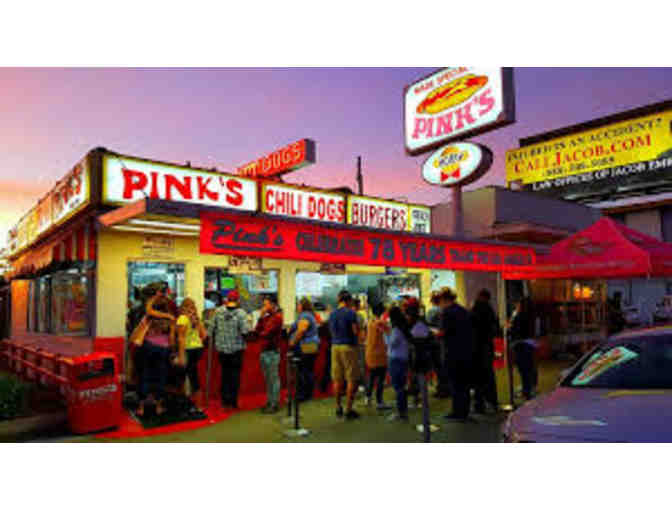 Five $10.00 gift cards to Pink's World Famous Hot Dog (#1)
