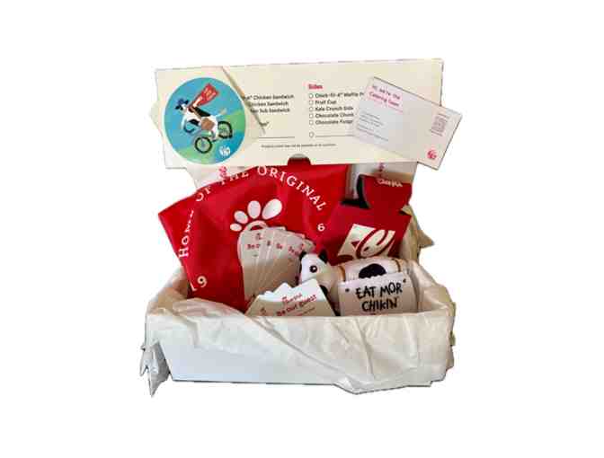 Chick-Fil-A Gift Basket filled with swag and gift cards