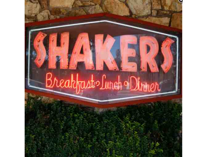 $100 Gift Certificate to Canoe House or Shakers