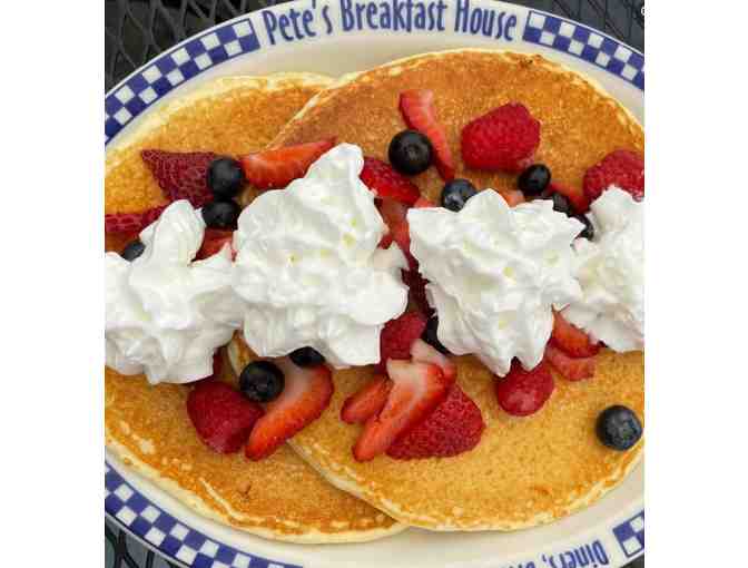 Four $40 gift certificates to Pete's Breakfast House