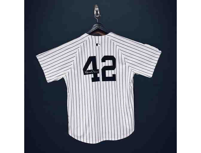 Signed Yankees Jersey by Mariano Rivera & Exclusive Yankees/Lehman Cap