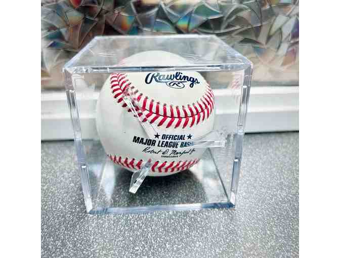 Yankees Baseball Autographed by Giancarlo Stanton & Exclusive Yankees/Lehman Cap