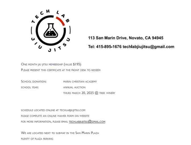 One Month Membership