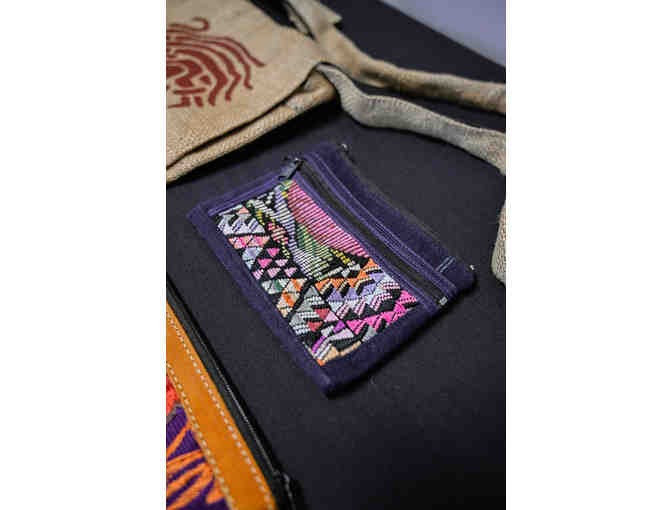 Hand Woven Coin Purse, Wallet and Tote Bag from Guatemala